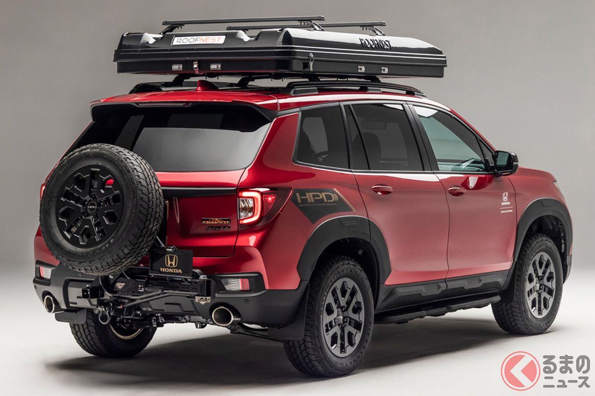 赤いホンダ巨大suv パスポート ゴツカスタム仕様がカッコいい 最強キャンパー仕様の全貌とは くるまのニュース 自動車情報サイト 新車 中古車 Carview