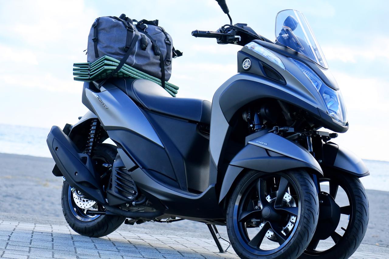 積載インプレ ヤマハ トリシティ155 リアシートに荷物を積むのは意外と難しい キャンプ道具の積載方法を紹介 Webオートバイ 自動車情報サイト 新車 中古車 Carview