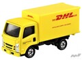 イエロー・ボディにレッドのロゴが映え! 世界最大の国際輸送物流会社が絶賛使用中の小型トラックとは? トミカ × リアルカー オールカタログ / No.109 DHLトラック