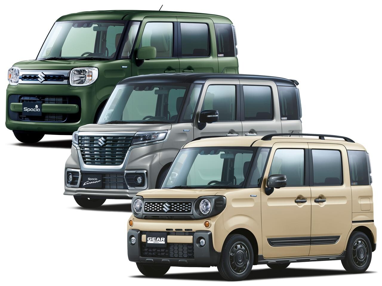 スズキがスペーシアシリーズの仕様を一部変更し、安全性を高める装備を充実化。ボディの新色も