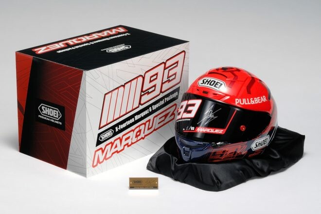 ショウエイ、マルク・マルケスの直筆サイン入りヘルメットを93個限定で発売／MotoGP