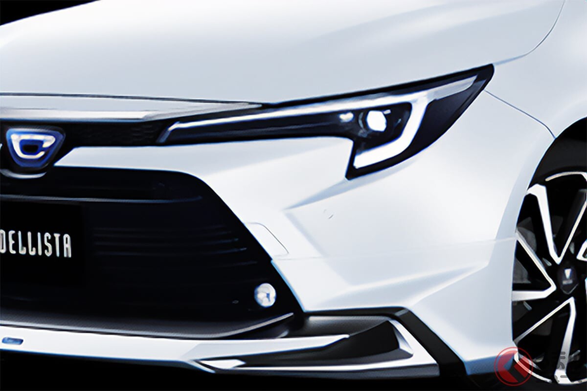 新車227万円！ トヨタ新「“5人乗り”セダン」がスゴい！ メッキ仕上げの“上質エアロ”もイイ！ “大径ホイール”が超カッコいい「新カローラ」“モデリスタ仕様”とは？