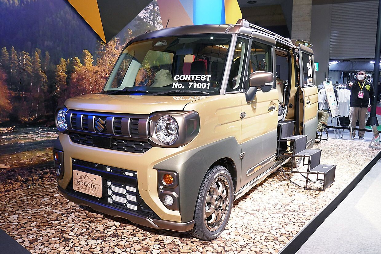 〈オートサロン2024〉スズキ、新型スペーシアのアウトドアコンセプト　ターゲットは男性ユーザー