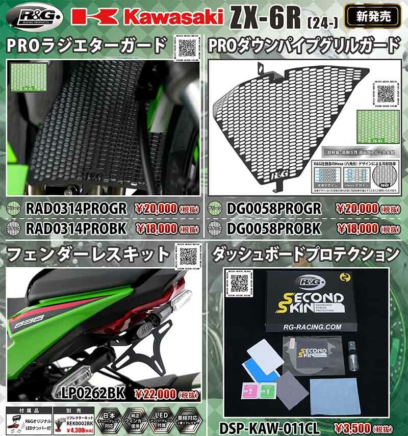 ネクサスからカワサキ ZX-6R（24-）用カスタムパーツ4アイテムが登場！