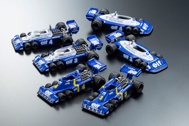 6輪F1カー『ティレルP34』が京商ミニカー＆ブックに登場。全6