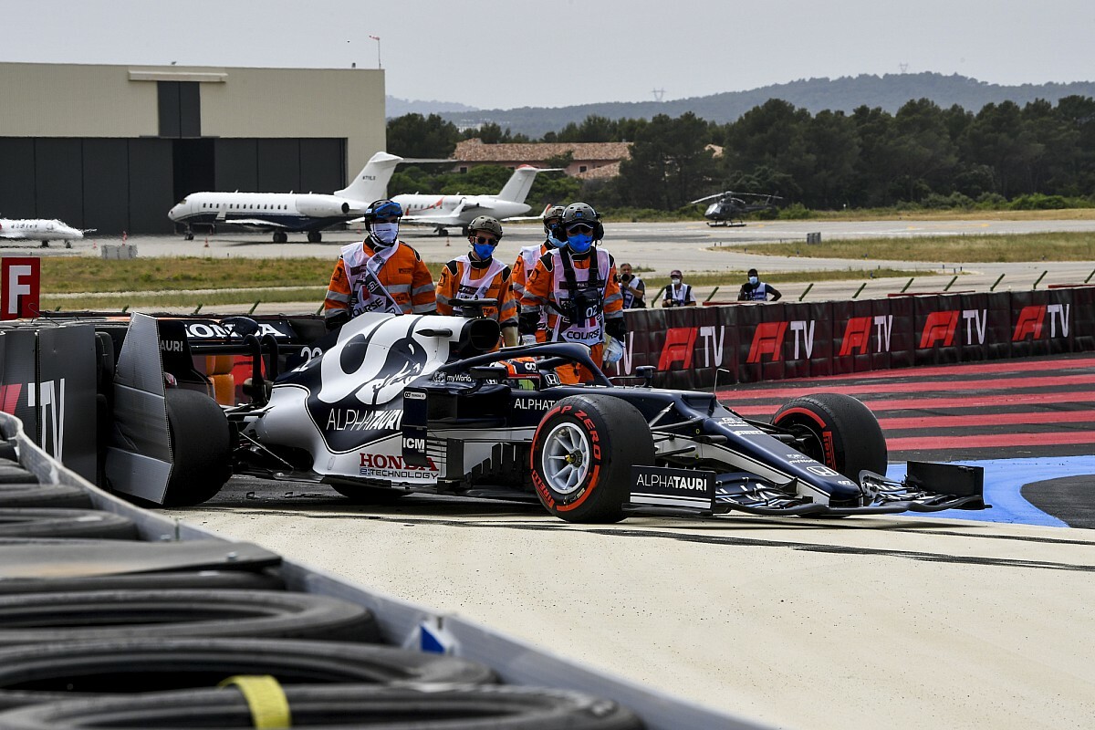 角田裕毅、予選Q1のクラッシュは「自分のミス。チームに申し訳ない」／F1フランスGP予選