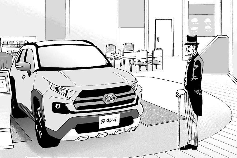 トヨタ「RAV4」のドア音が気になる…凄い男が販売店に現れた漫画 「ドアの男」