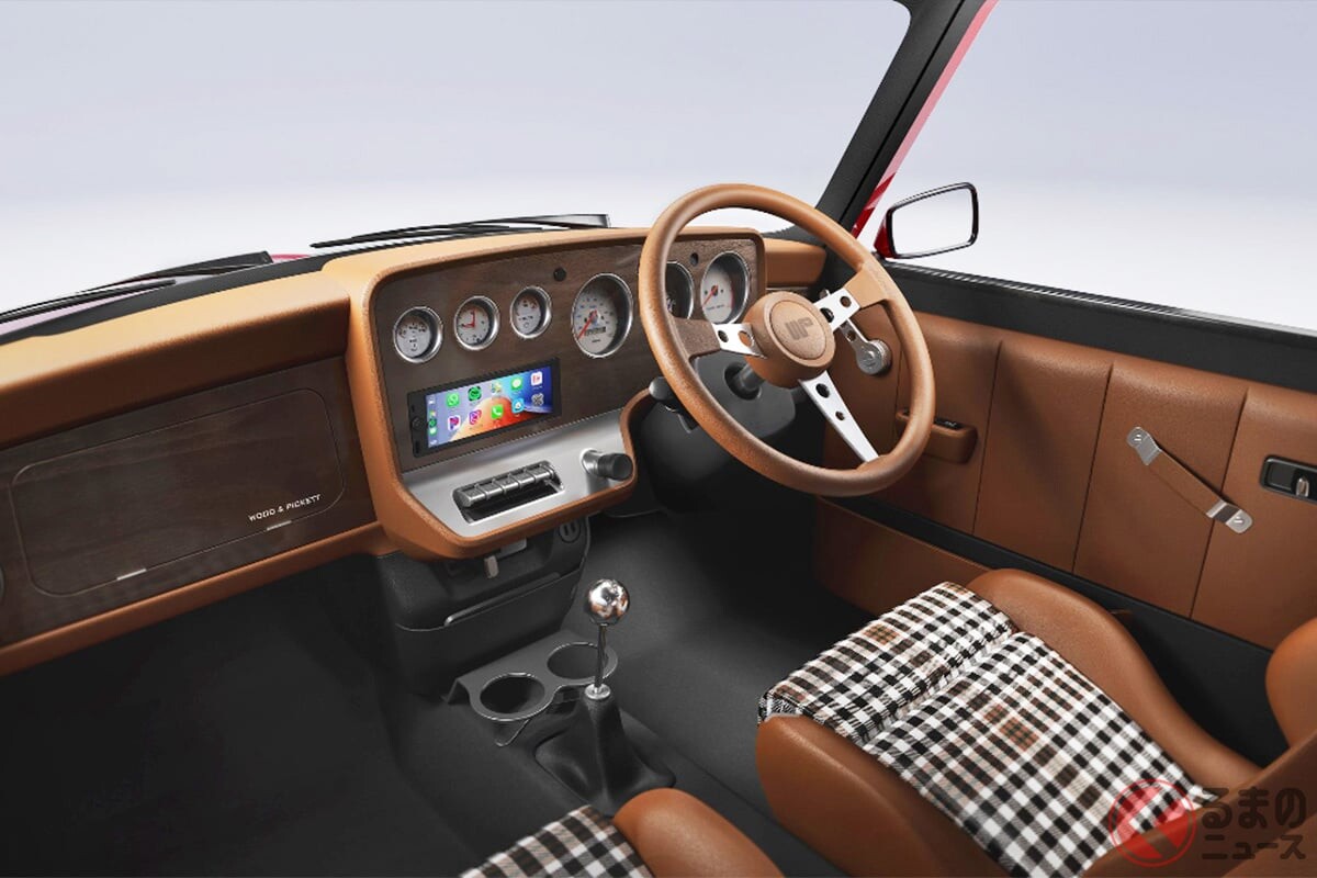 約1500万円！ 新「“ちいさな”高級車」がスゴイ！ レトロデザイン＆お洒落な「豪華内装」がステキ！ “馬力2倍アップ”で走りもアツい！ 手作りの「ウッド＆ピケット・ミニ by カラム」英国モデルって？