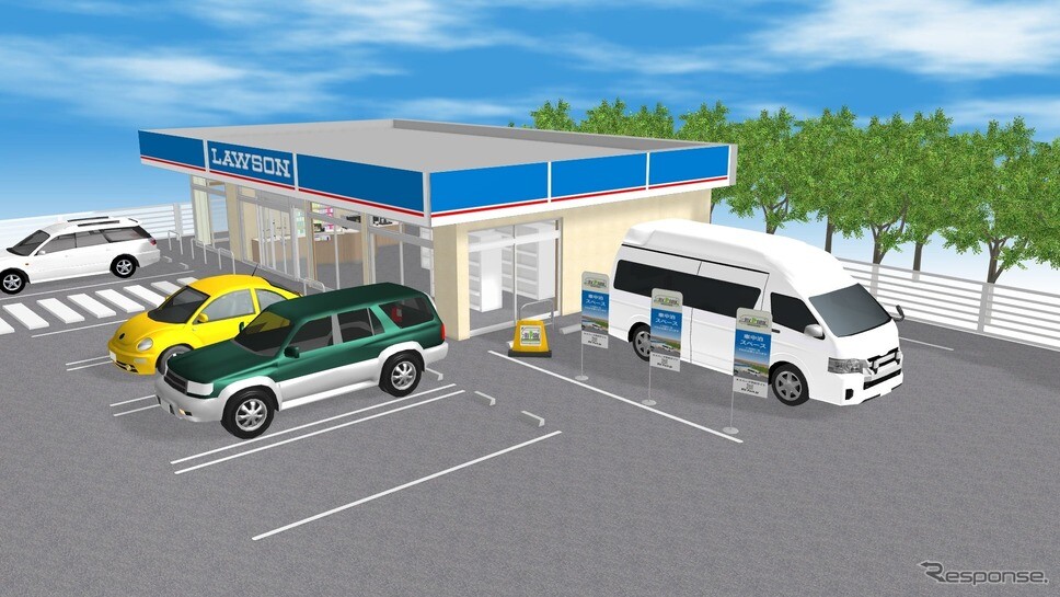 ローソンの駐車場で車中泊できる、千葉県の6店舗で実証実験