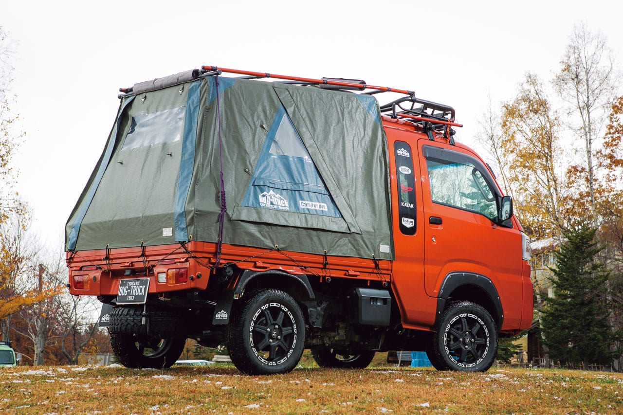 軽トラの荷台にテントを張ったら面白いんじゃない 荷台泊で楽しむ夕べ 車中泊 Kカー カスタム スタイルワゴン ドレスアップナビ 自動車情報サイト 新車 中古車 Carview