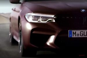 BMW M5新型　公式プレビュービデオ　瞬き注意