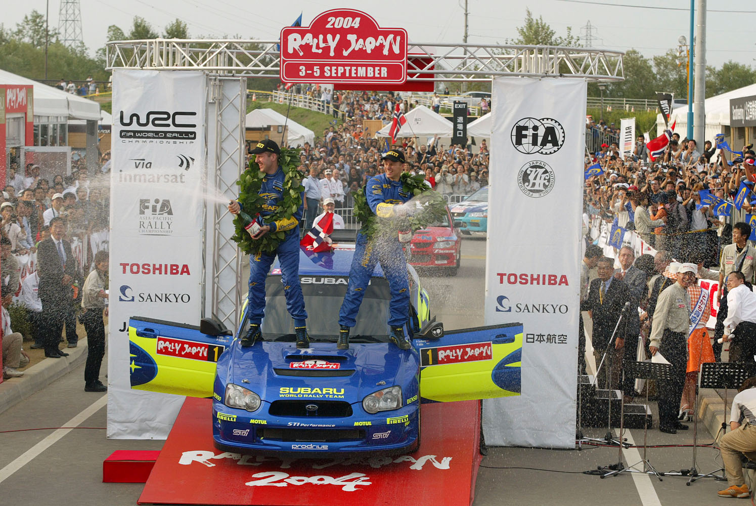 WRC ラリー・ジャパン　初開催年　SUBARU　サイン帽子 WRC ラリー・ジャパン初開催年SUBARUサイン帽子