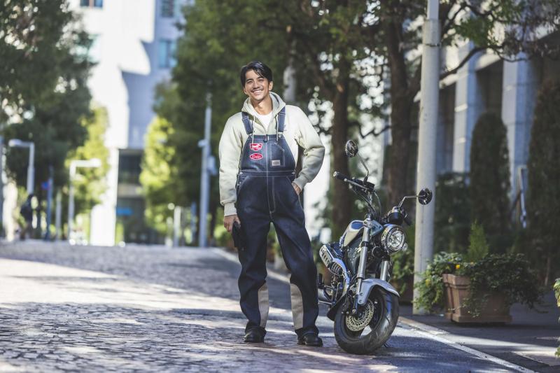 HONDA オーバーオール 赤黒 NO.006 HONDA ライブディオZX仕様