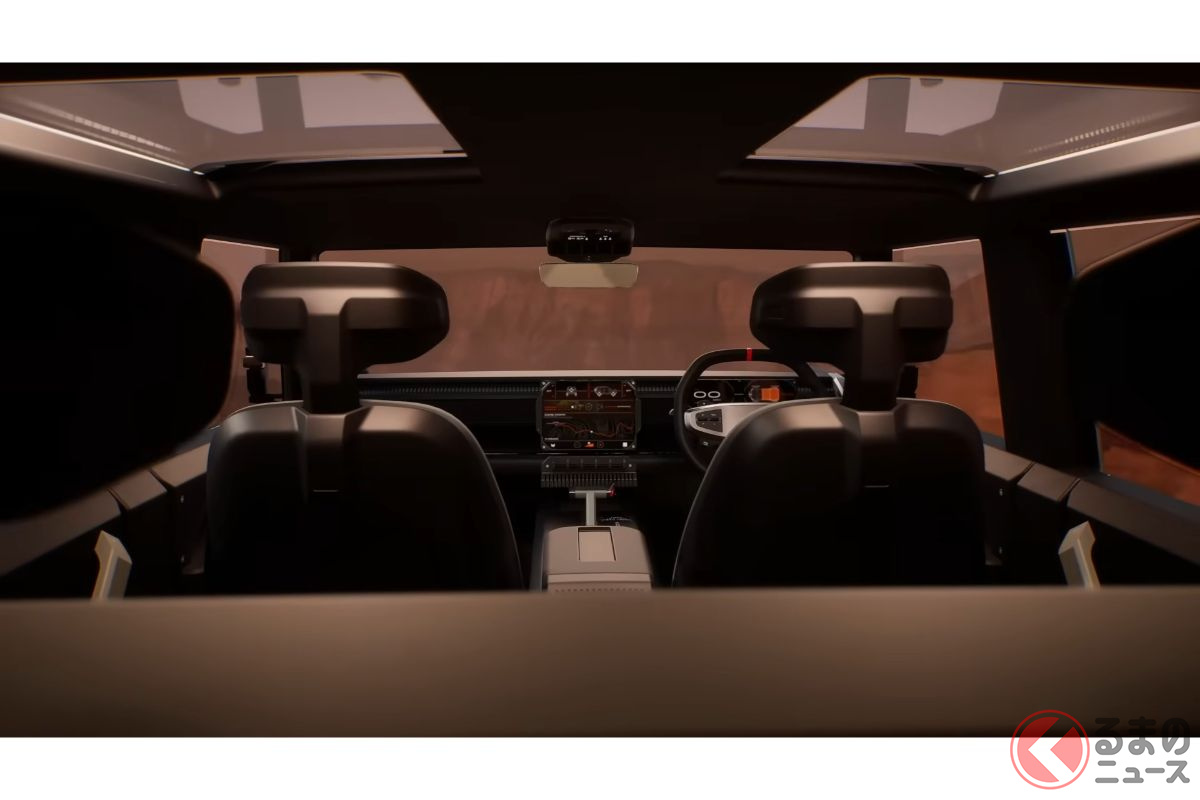 「えっ…!?」超カッコイイ 新型「カックカクSUV」初公開！ 角目＆激ゴツボディの「本格SUV“後継機」か？ 新型「Vision Thar.e」印で発表