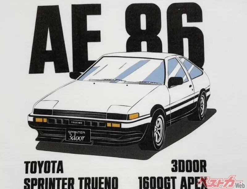 トヨタ公認！　伝説の「AE86トレノ」Tシャツが楽天で登場