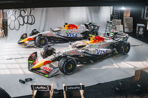 レーシングブルズがF1イギリスGP用スペシャルリバリーを発表。アーティストSlawnとのコラボレーション