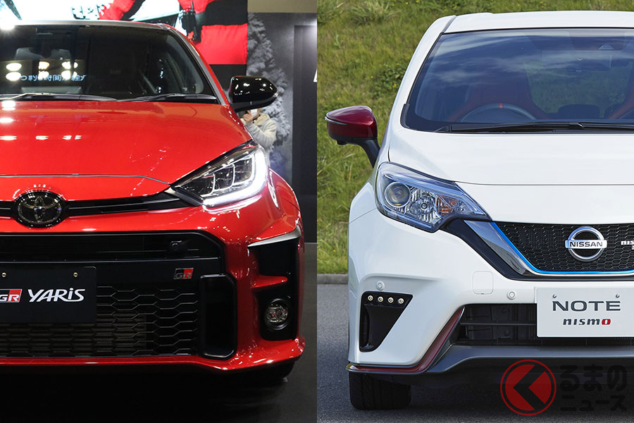 国産ホットハッチ対決 トヨタ Grヤリス と日産 ノートnismo はどう違う くるまのニュース 自動車情報サイト 新車 中古車 Carview