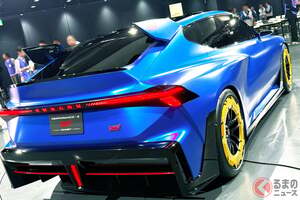 スバル新「高性能スポーツ“ワゴン”」世界初公開！ ハイパワーな「AWD×5ドア」搭載の“5ドアモデル”に大注目！ 毎日乗れる「スーパーカー」目指した斬新「パフォーマンスE STI」とは！