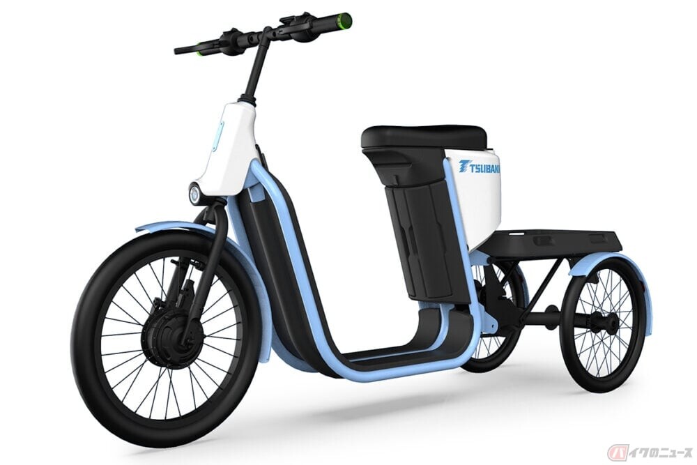 免許不要で乗れるスタイリッシュな特定原付「Full電動Cargo」 大同工業（DID）を傘下に持つ大手チェーンメーカー「椿本チエイン」がコンセプトモデルを公開