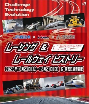 ホンダのF1マシンと新幹線が共演、京都鉄道博物館で「レーシング&レールウェイ ヒストリー」開催…10月23日から