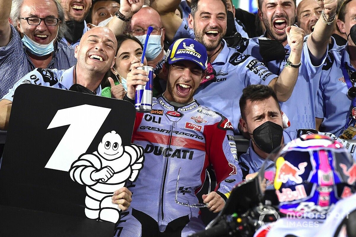 【MotoGP】初優勝のバスティアニーニ、”予想外”の勝利に亡きファウストを想う「彼が集めた素晴らしい人材のおかげ！」