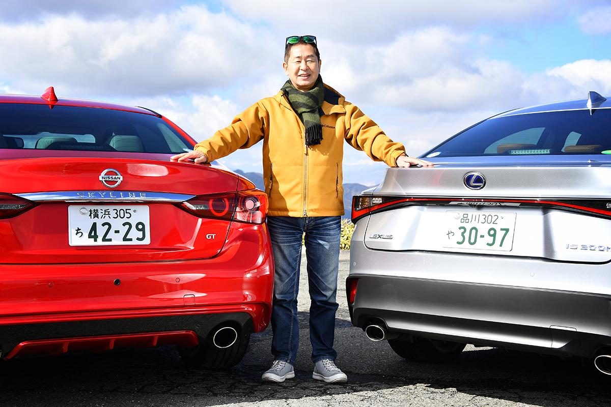ドリキン土屋圭市が最新ハイブリッドセダンに試乗 スカイライン レクサスisをワインディングで試す Carトップtv Web Cartop 自動車情報サイト 新車 中古車 Carview