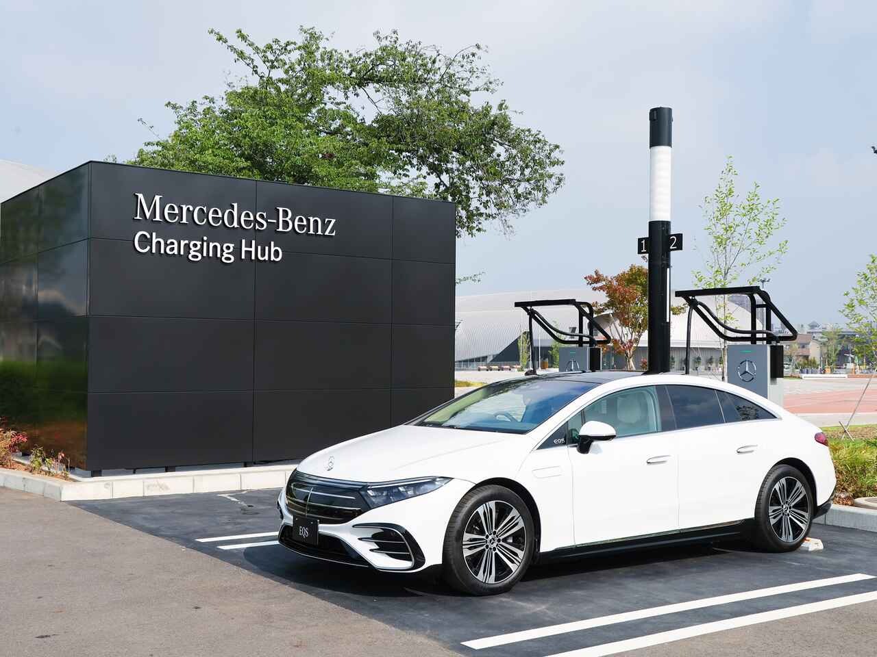 誰でも利用できるメルセデス・ベンツの150kW急速充電器が、千葉公園の駐車場で運用開始