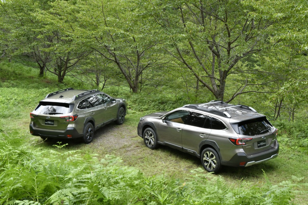 大自然の中で対面 新型スバル レガシィ アウトバック体験 フォレスターと比較 Autocar Japan 自動車情報サイト 新車 中古車 Carview