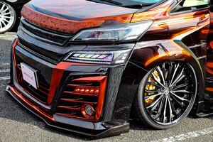 【カスタム費用1000万円】トヨタ「ヴェルファイア」のテーマは「さくら」でした。ブレーキはポルシェ「カイエン」を移植