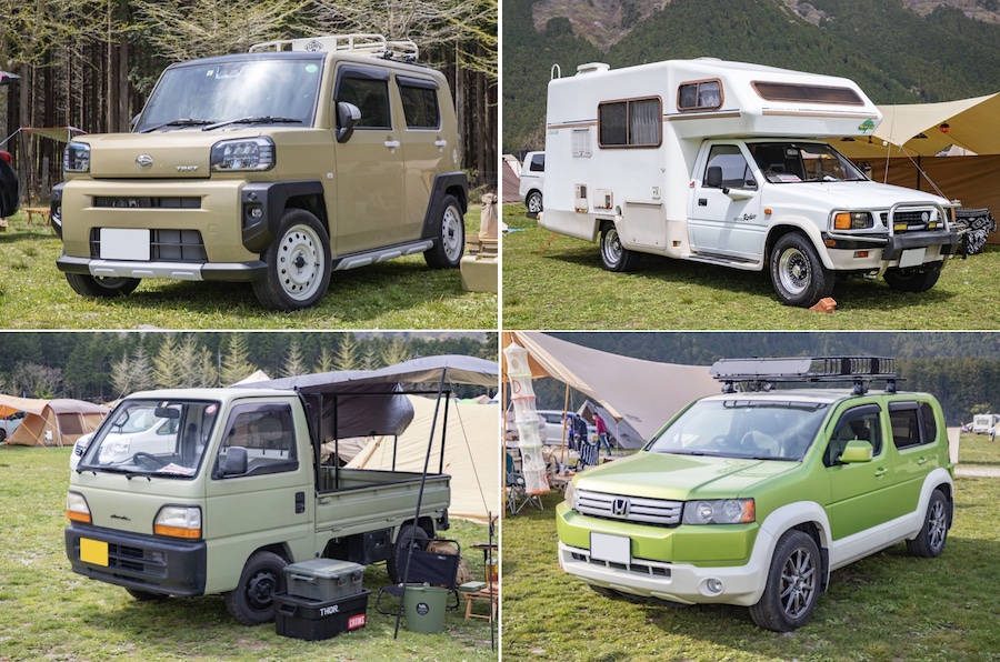 自家塗装軽トラ に 夜逃げスタイルのキャンプ旅 ふもとっぱら に集結したキャンパーの愛車４選 Auto Messe Web 自動車情報サイト 新車 中古車 Carview