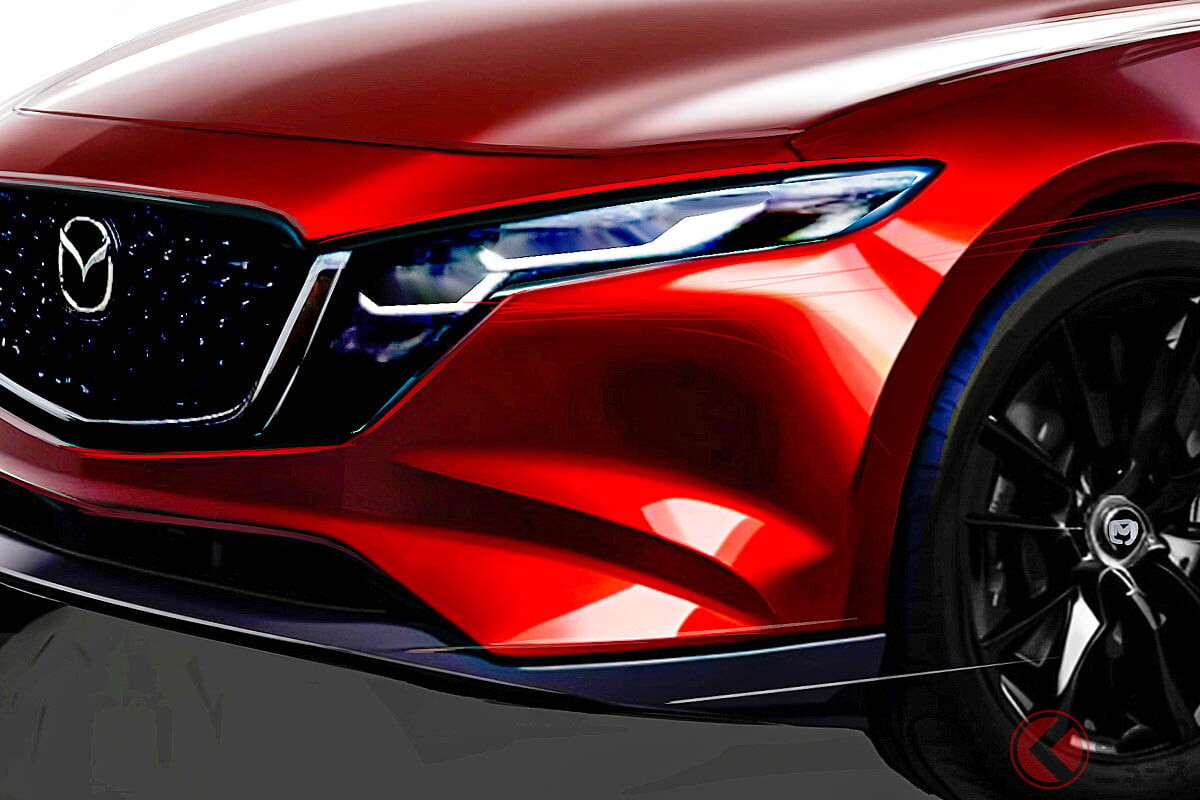 【CG】マツダ新型「MAZDA“3”」!? 超美麗ボディの「小さな高級車」が顔面刷新？ 全長4.5m級の「ファストバック」次期型予想CGをデザイナーが制作