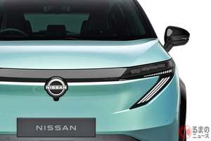 日産が「“新”上質SUV」初公開！ 全長4.6mボディに「めちゃシンプルデザイン」採用！ 上質「グリーン内装」×超“静音”な「新アリア」マイチェンモデルをJMSで披露へ