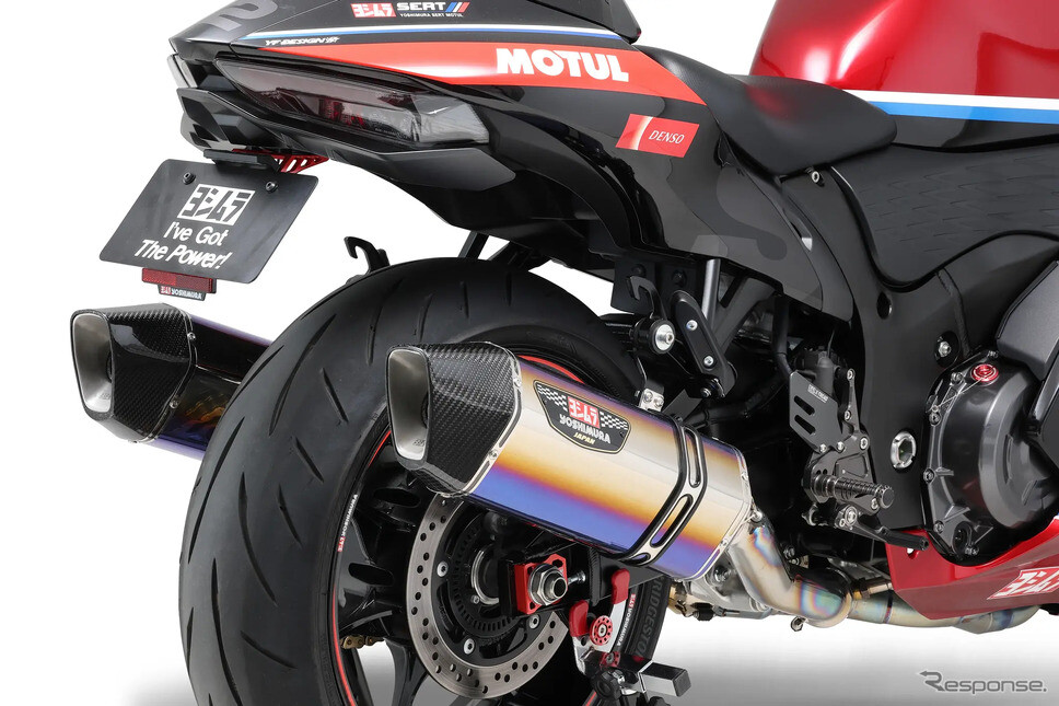 『ハヤブサ』専用「HEPTAチタンサイクロン」2本出しマフラー、ヨシムラが発売