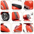 オレンジ色のスポーティーなボディが印象的なベスパの125ccスクーター「プリマベーラS 125 ABSスペシャルエディション」