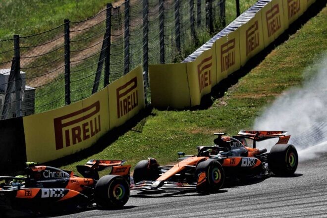 「ターン4のことは申し訳ない」ワン・ツーフィニッシュ達成後も悔しさを滲ませたピアストリ【F1第11戦無線レビュー（2）】