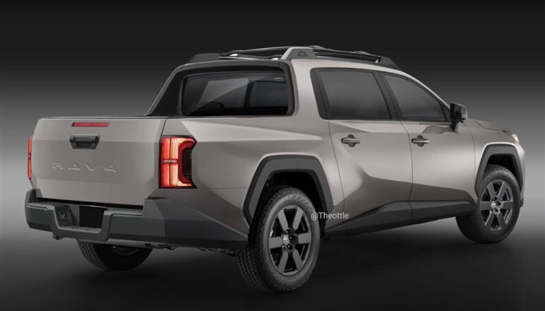 【上手すぎでしょ】デザイナーが制作した新型「RAV4」の“ピックアップ仕様”が想像以上に違和感ナシな件