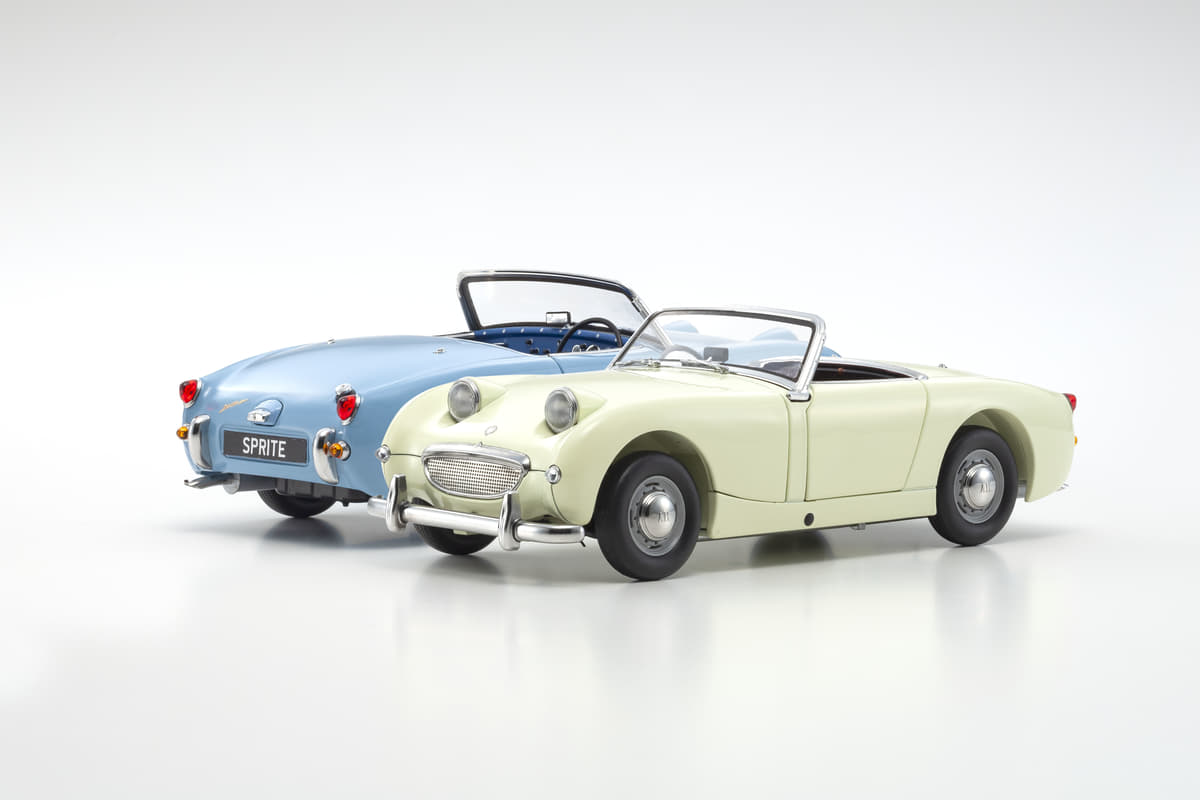 日本では カニ目 の愛称で有名 1 18スケール オースチン ヒーレー スプライトmk1 が登場 京商 Auto Messe Web 自動車情報サイト 新車 中古車 Carview