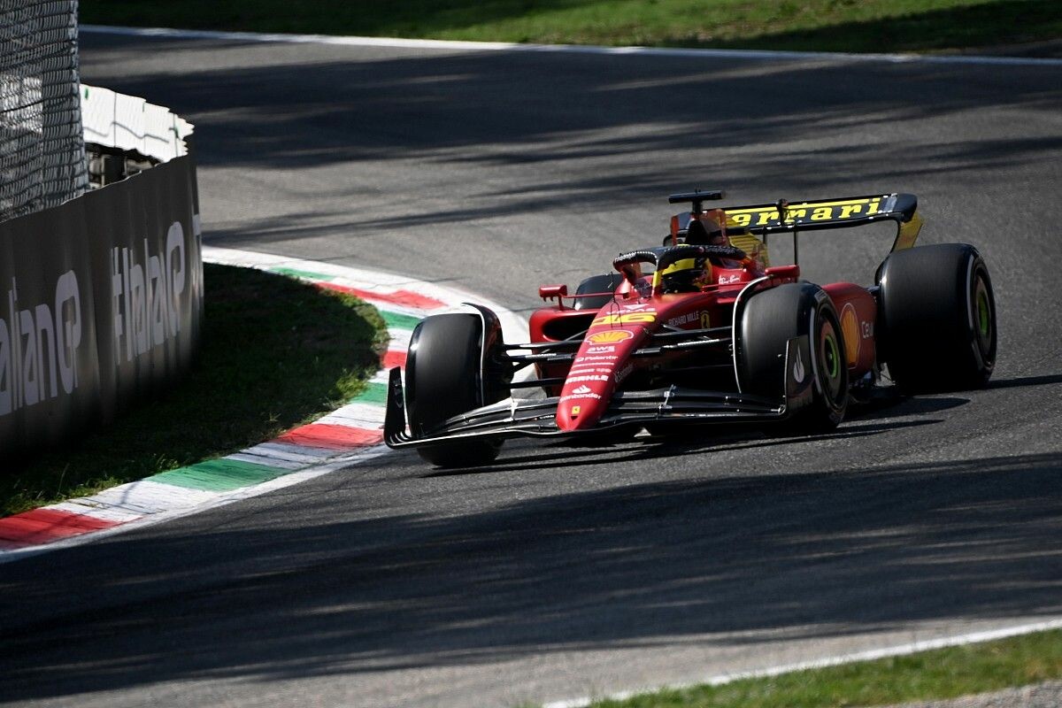 F1イタリアFP1速報：フェラーリが母国ワンツー発進！　ルクレールが最速。角田裕毅は8番手