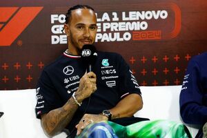 僕に走らせてよ～！　ハミルトン、F1サンパウロGP予選の雨天中止伝えるCEOインタビューに乱入。より良いウエット対策求める