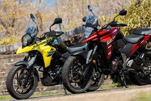 なんとなく似てる？　スズキ「Vストローム250」と「Vストローム250SX」　実際は生い立ちも方向性もまったく違う!!
