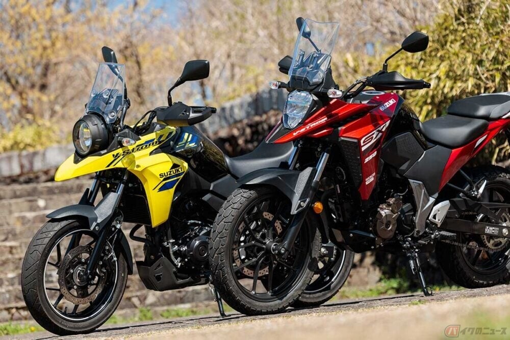 なんとなく似てる？　スズキ「Vストローム250」と「Vストローム250SX」　実際は生い立ちも方向性もまったく違う!!