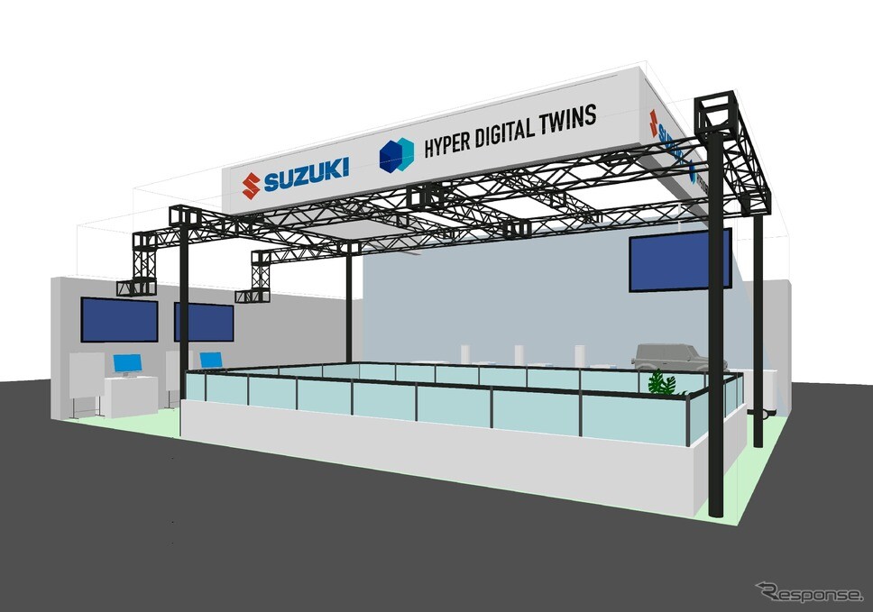 スズキとハイパーデジタルツイン、インフラ管制型自動走行を実演へ…2025 国際ロボット展