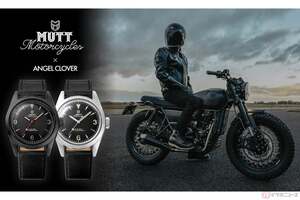 ソーラー発電で12ヶ月も駆動!? レトロな外観だけどハイテクな「MUTT MOTORCYCLES」×「ANGEL CLOVER」コラボ時計2モデル発売