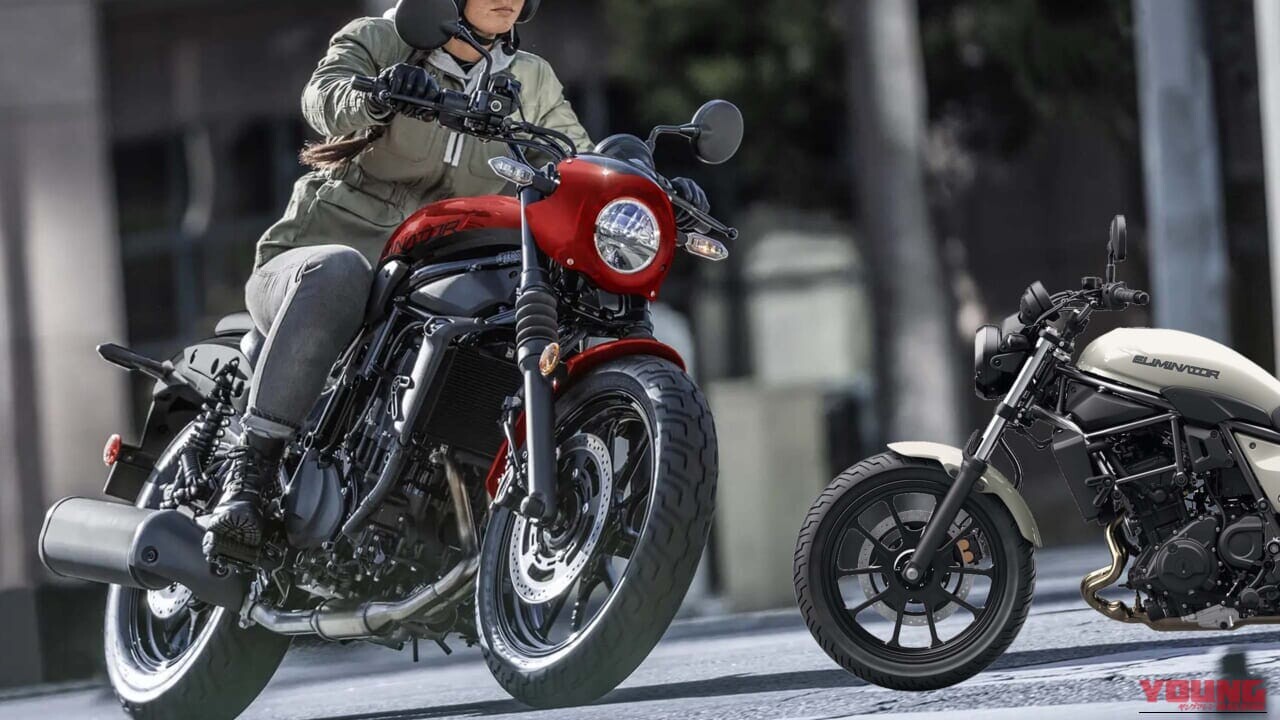 451cc版エリミネーターに赤のSE登場！ 北米カワサキの2026年モデル、ホワイトは標準仕様に採用