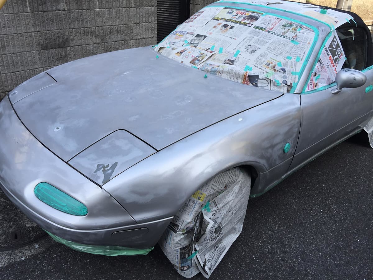 2万円でクルマを全塗装 ハケとローラーで行う 自家塗装キット を愛車のロードスターに試した結果は Auto Messe Web 自動車情報サイト 新車 中古車 Carview