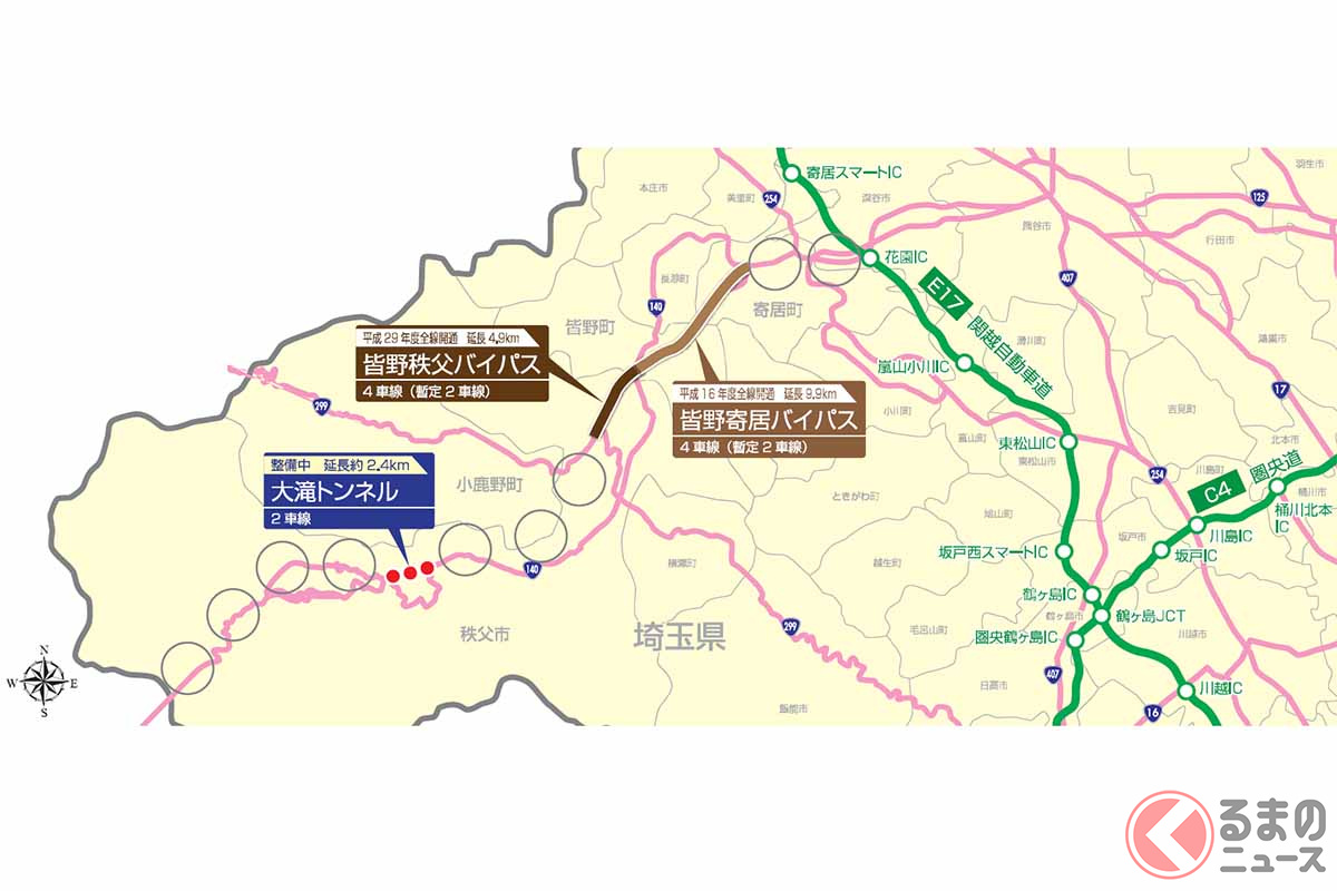 三峯神社が近くなる 秩父の国道140号 大滝トンネル 掘削始まる 埼玉県内では3番目の長さに くるまのニュース 自動車情報サイト 新車 中古車 Carview