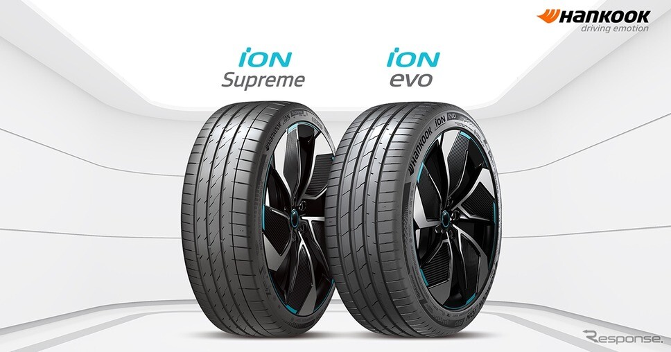 BMWの電動グランクーペ『i4』改良新型、ハンコックのEV専用タイヤ「iON」を純正採用