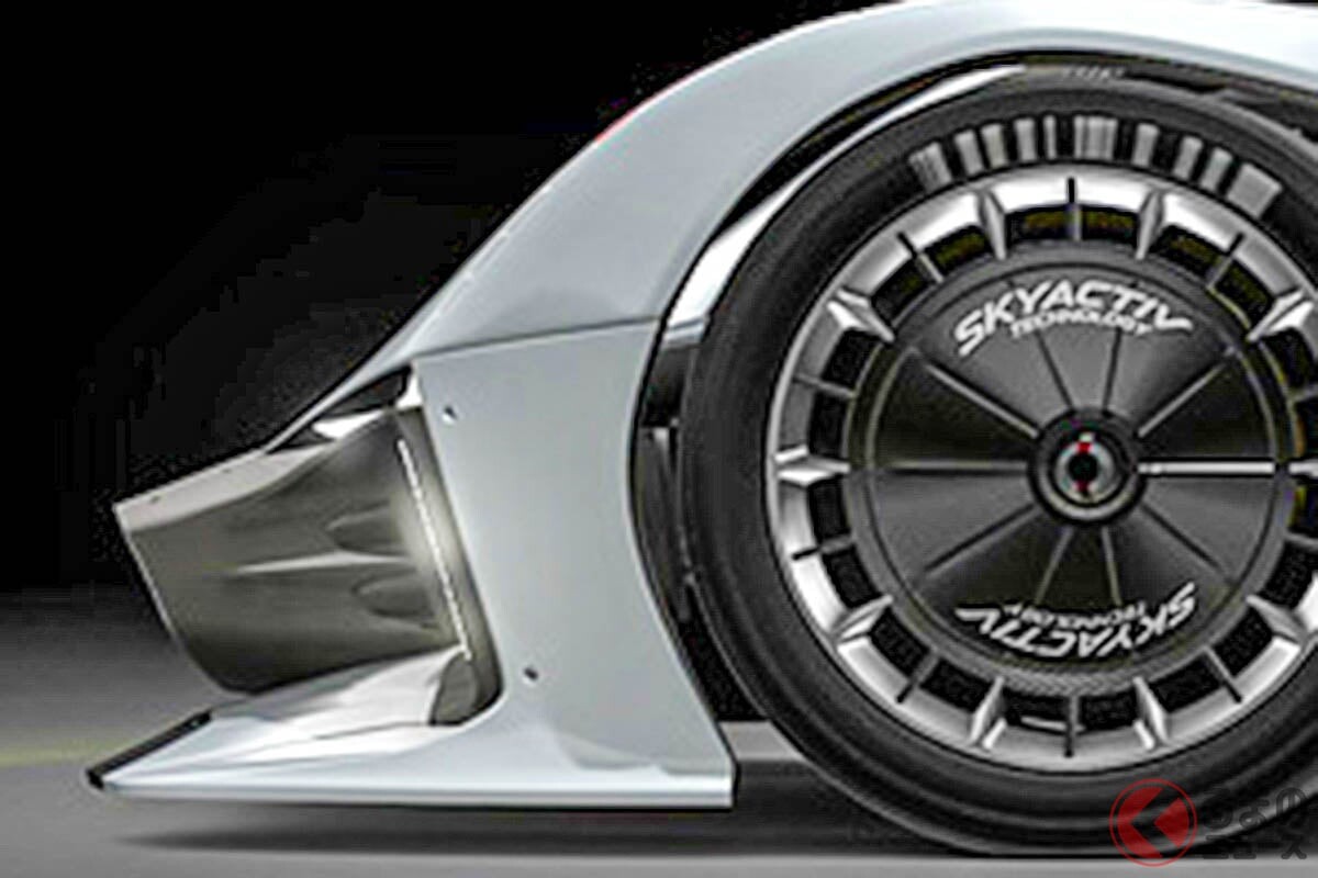 マツダの「”ミッドシップ”スポーツ」がスゴかった！ 全長4.7m級の「”880kg”超軽量ボディ」でめちゃ楽しそう！ 600馬力超えの架空マシン「LM55 VGT」どんなモデルだった？