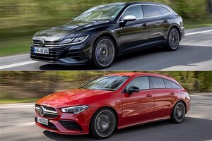 最新シューティングブレークの高性能グレード、VW アルテオン RとメルセデスAMG CLAによる異種格闘技の結果は？