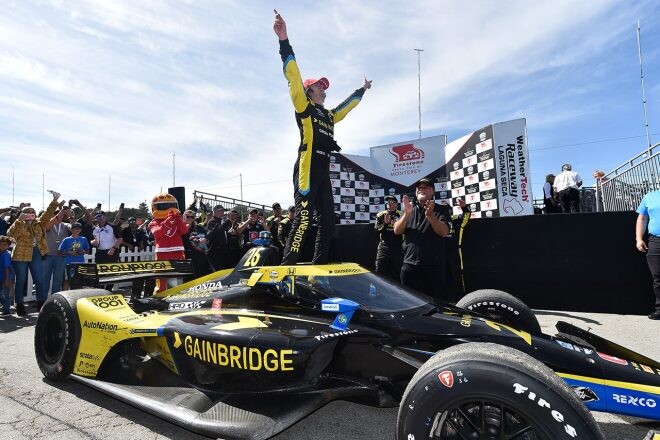 ハータが完勝。王者争いはパロウがリードしオワードと一騎打ちに／インディカー第15戦モントレー決勝